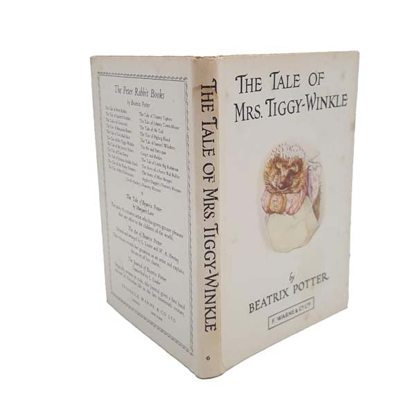 The Tale of Mrs. Tiggy-Winkle by Beatrix Potter - White DJ, Beige Cover