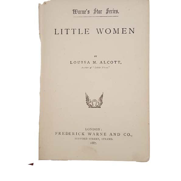 Little Women by Louisa Alcott - Warne's Star Series, 1887