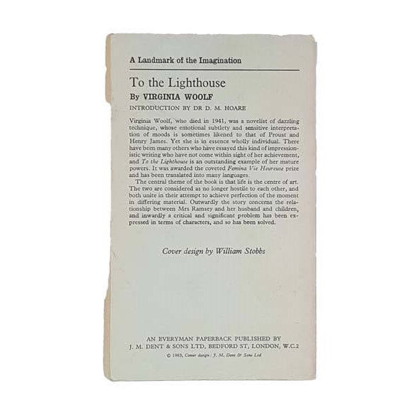 To The Lighthouse by Virginia Woolf - Everyman, 1964