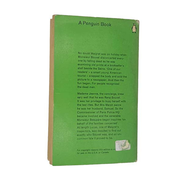 Simenon's Inquest on Bouvet 1963 - Penguin