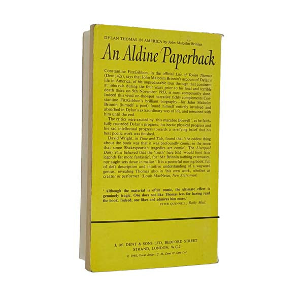 Dylan Thomas in America by John Malcolm Brinnin - Aldine 1965