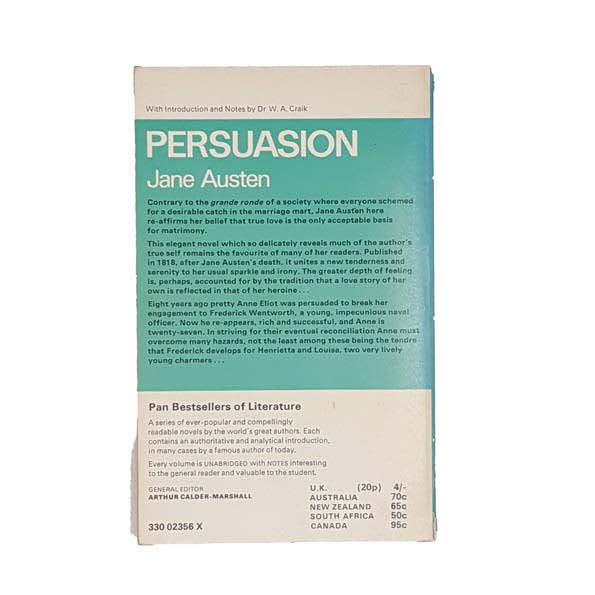 Persuasion by Jane Austen - Pan Books, 1969