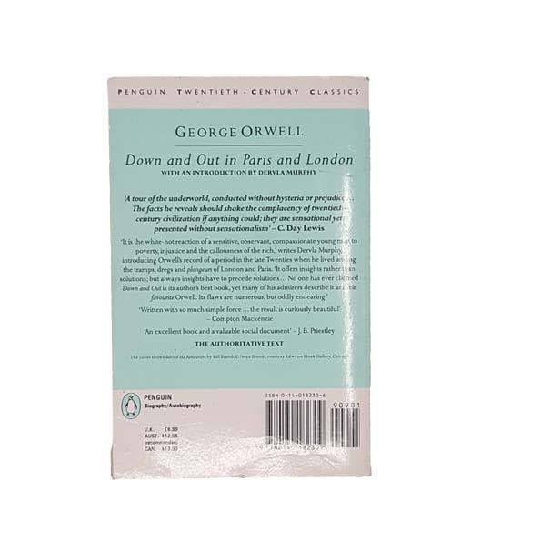 Down and Out in Paris and London by George Orwell - Penguin, 1989