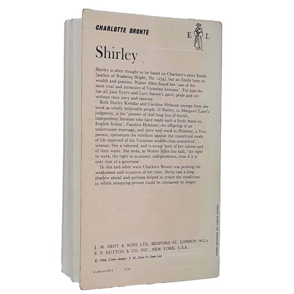 Charlotte Brontë's Shirley - Dent 1970