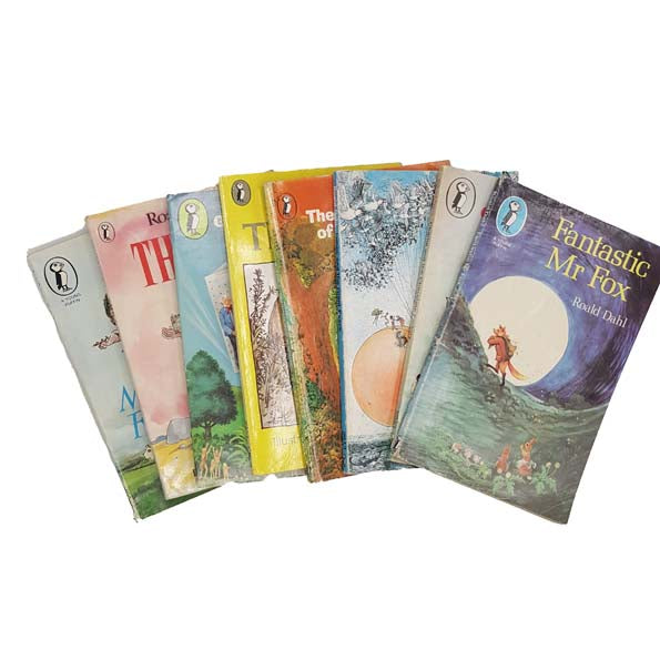 Roald Dahl 8 Vintage Puffin Paperbacks, c.1980