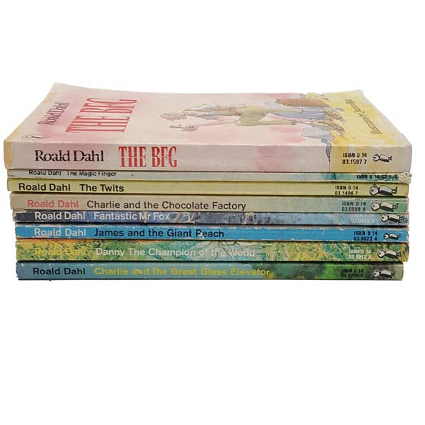 Roald Dahl 8 Vintage Puffin Paperbacks, c.1980