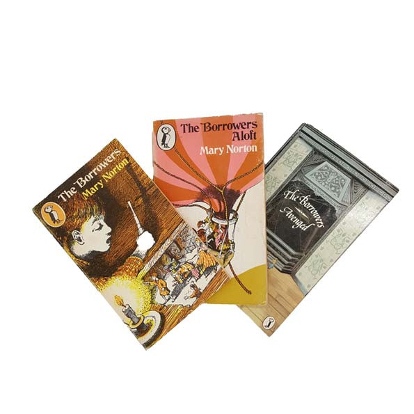 Mary Norton's The Borrowers, Aloft, Avenged - 3 Puffin Books,