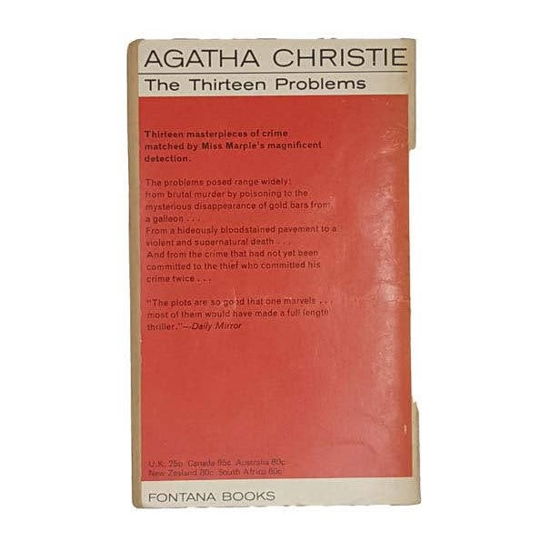 The Thirteen Problems by Agatha Christie - Fontana, 1974