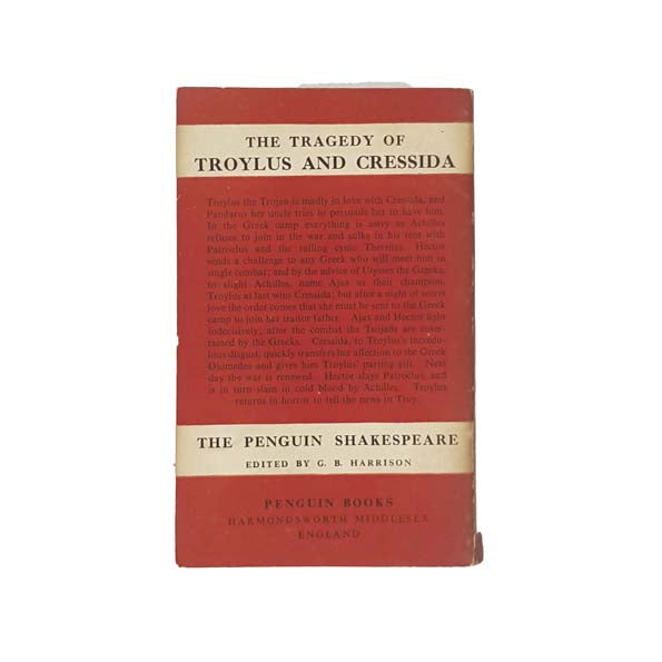 Shakespeare's the Tragedy of Troylus and Cressida - Penguin 1947