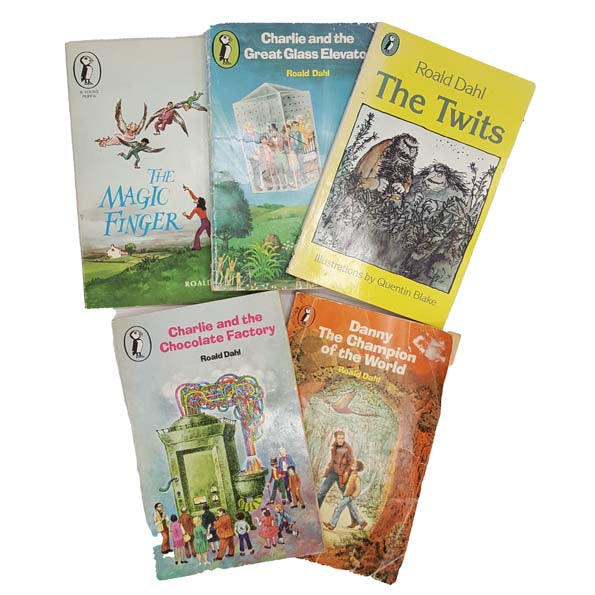 Roald Dahl 5 Vintage Puffin Paperbacks, 1970s-80s