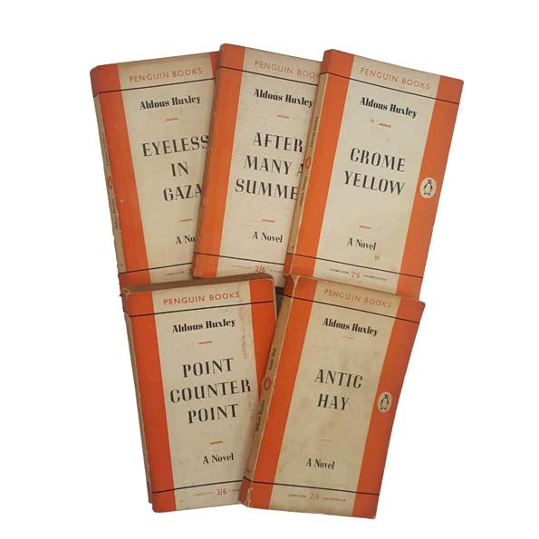 Aldous Huxley 5 Vintage Penguin Book Collection, 1955-60