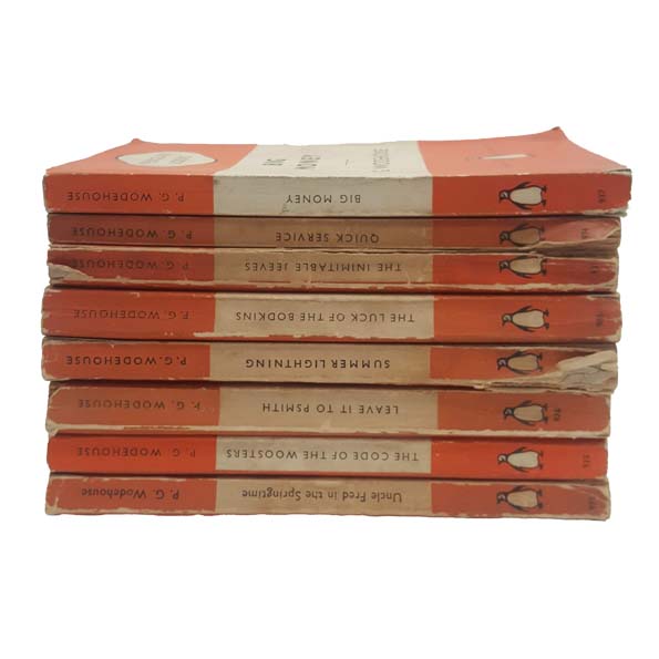 P. G. Wodehouse 8 Vintage Penguin Book Collection, 1953-4 First Editions