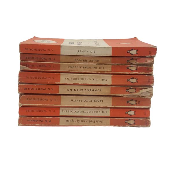 P. G. Wodehouse 8 Vintage Penguin Book Collection, 1953-4 First Editions