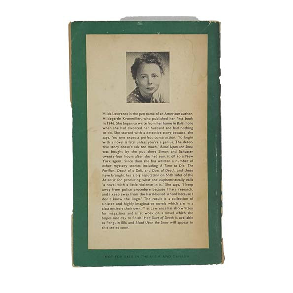 Death of a Doll by Hilda Lawrence - Penguin 1954