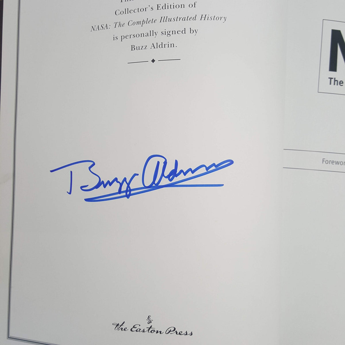SIGNED by Buzz Aldrin - NASA: The Complete Illustrated History by Michael Gorn