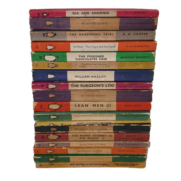 Books by The Foot: Rainbow Vintage Penguin Paperback Collection