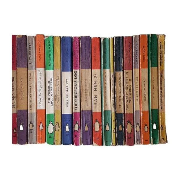 Books by The Foot: Rainbow Vintage Penguin Paperback Collection