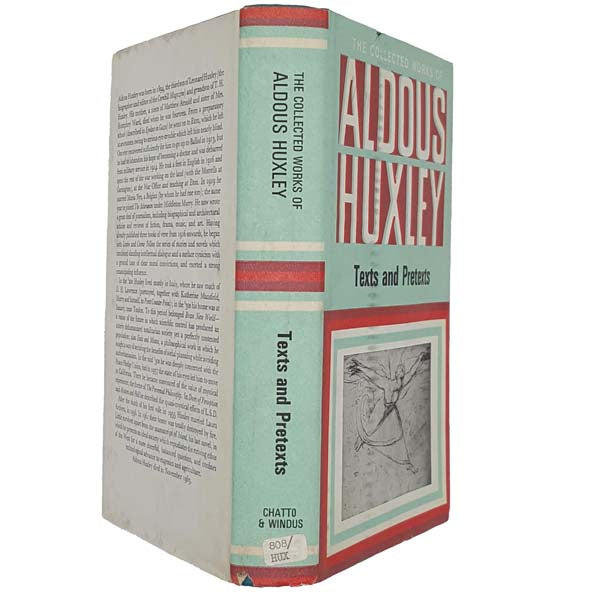 Aldous Huxley's Texts and Pretexts - Chatto 1974