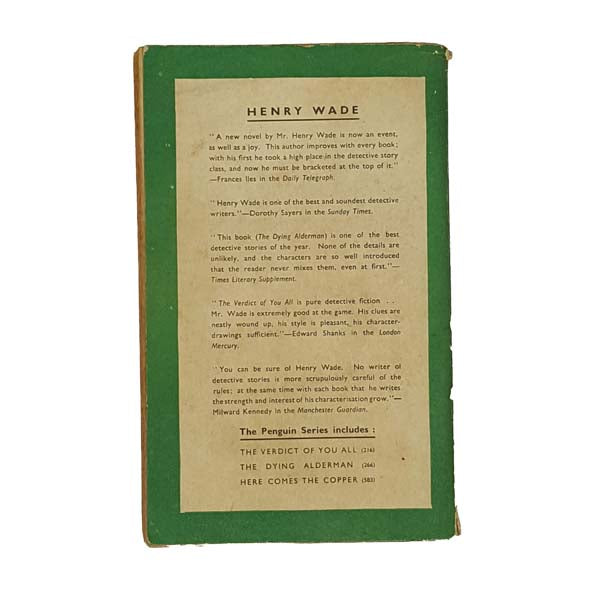 Not to be Taken by Anthony Berkeley - Penguin 1946
