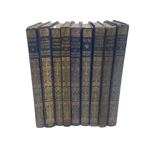 Rudyard Kipling Collected Works - Macmillan, c.1920 (9 Books)