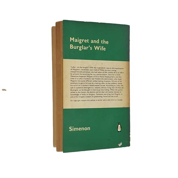 Maigret and the Burglar's Wife by Georges Simenon - Penguin 1960