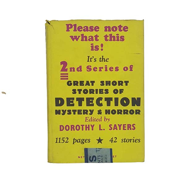 Great Short Stories of Detection, Mystery &amp; Horror 2nd series edited by Dorothy L. Sayers - Gollancz 1950