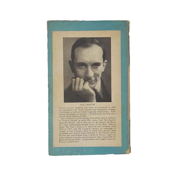 The Centuries' Poetry compiled by Denys Kilham Roberts - Pelican 1940