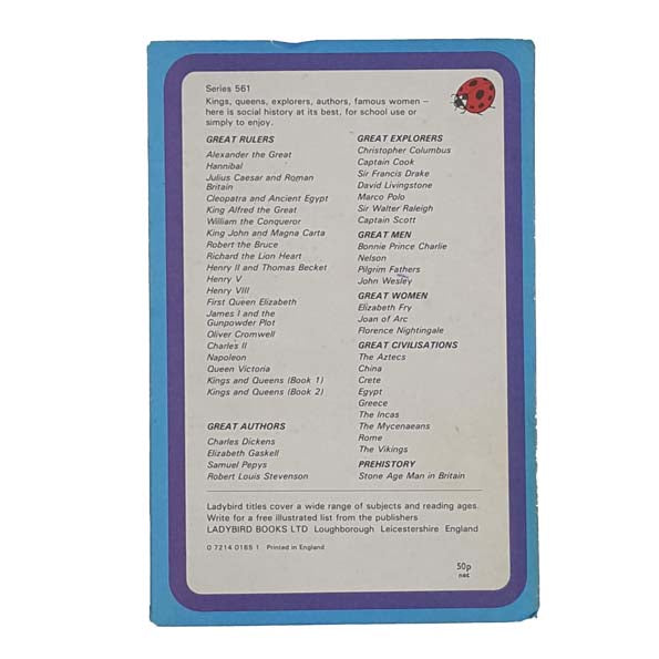 Ladybird 561 Blue Border Cover: King John and Magna Carta