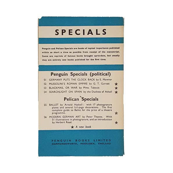 Ballet by Arnold Haskell - Pelican, 1938