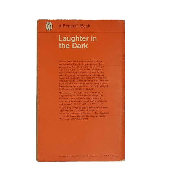 Laughter in the Dark by Vladimir Nabokov - Penguin, 1963