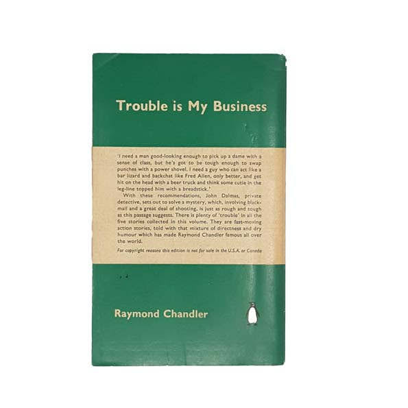 Trouble is My Business by Raymond Chandler - Penguin, 1960
