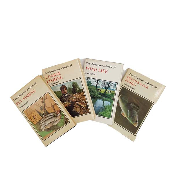 The Observer's Book of Fly Fishing, Coarse Fishing, Freshwater Fishes, Pond Life - 4 Book Collection, 1969-78