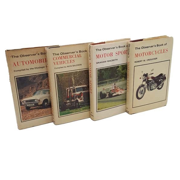 The Observer's Book of Automobiles, Commercial Vehicles, Motor Sport, Motorcycles - 4 Book Collection