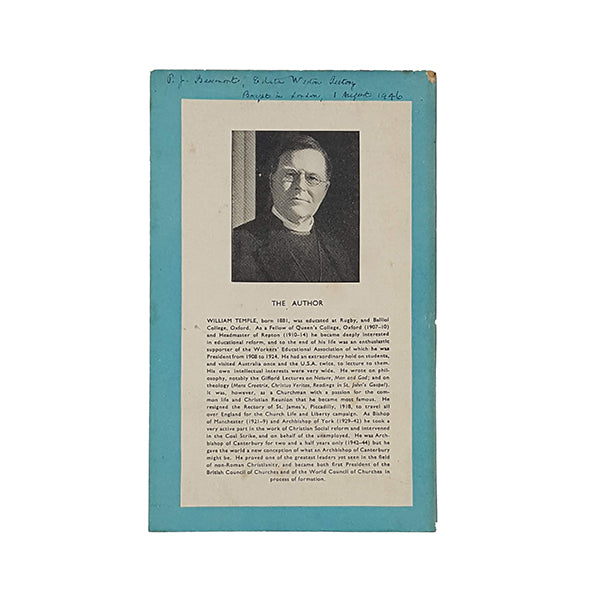 William Temple and His Message by Canon A. E. Baker - Pelican 1946