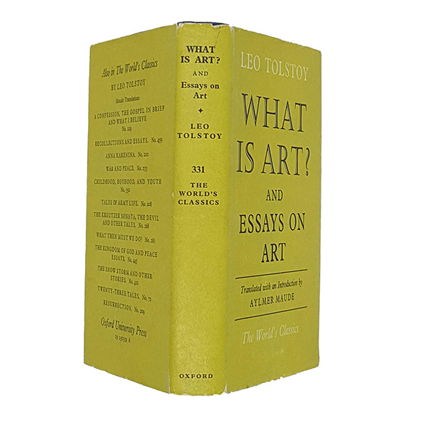 Tolstoy’s What Is Art &amp; Essays on Art - Oxford 1969