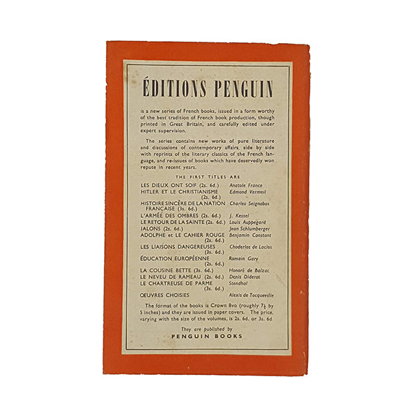 Under the Red Robe by Stanley J. Weyman - Penguin 1946