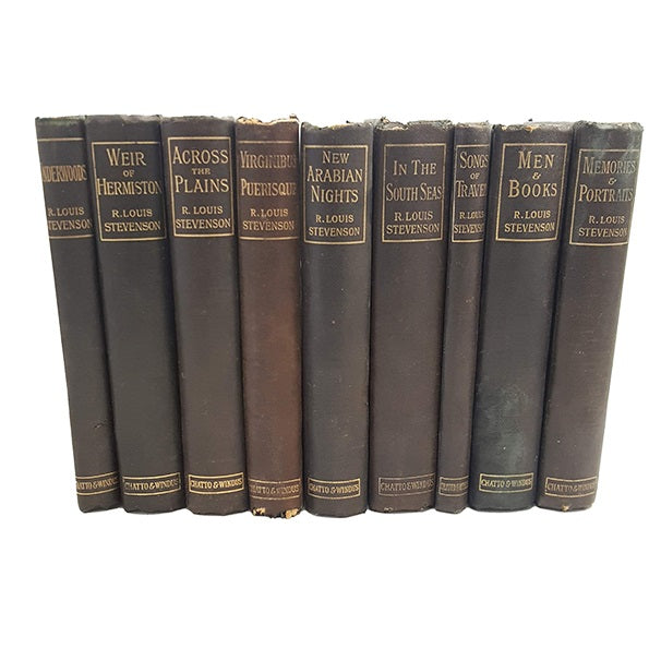 R. L. Stevenson Collected Works New Arabian Nights etc. - Chatto &amp; Windus, 1896-1903 (9 books)