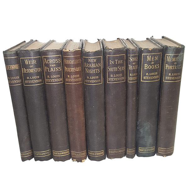 R. L. Stevenson Collected Works New Arabian Nights etc. - Chatto &amp; Windus, 1896-1903 (9 books)