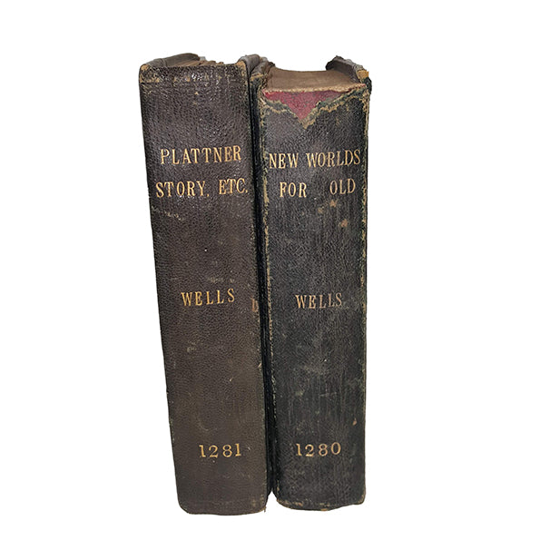 H. G. Wells&#39; New Worlds For Old &amp; The Plattner Story - First Editions, 1904-8