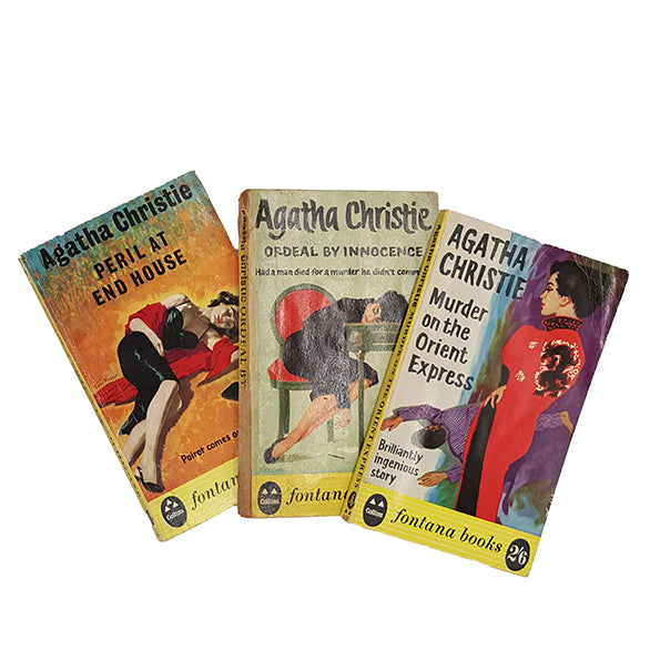 Agatha Christie 3 Vintage Paperbacks - Fontana, 1961-3