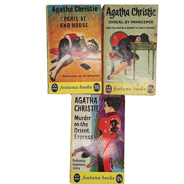 Agatha Christie 3 Vintage Paperbacks - Fontana, 1961-3