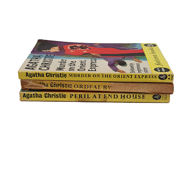 Agatha Christie 3 Vintage Paperbacks - Fontana, 1961-3