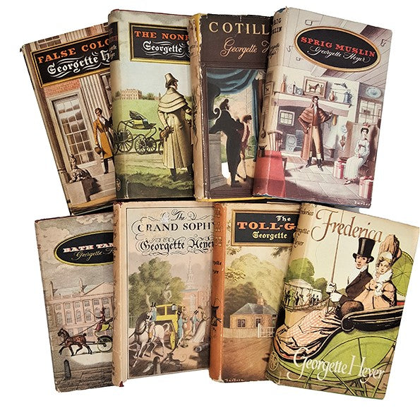 Georgette Heyer - 8 Vintage Books - The Book Club, 1951-65