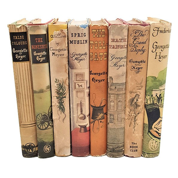Georgette Heyer - 8 Vintage Books - The Book Club, 1951-65
