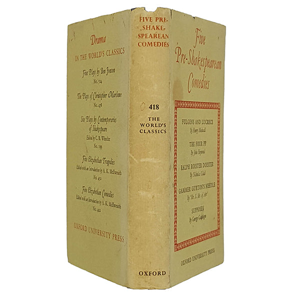 Five Pre-Shakespearean Comedies - Oxford 1958