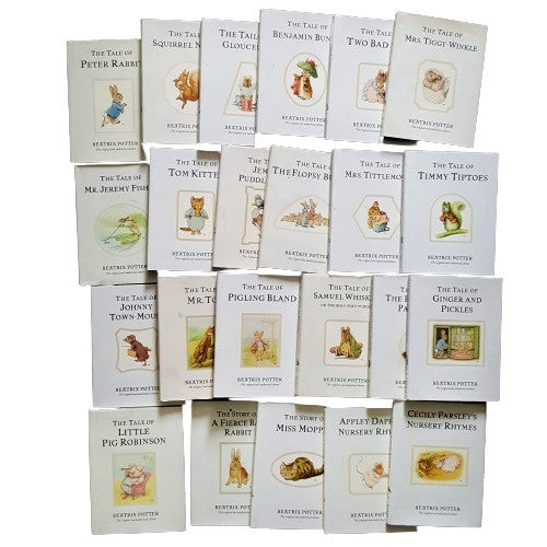 Beatrix Potter’s The Tale of Peter Rabbit Complete Set - WHITE DJ/BLUE COVERS