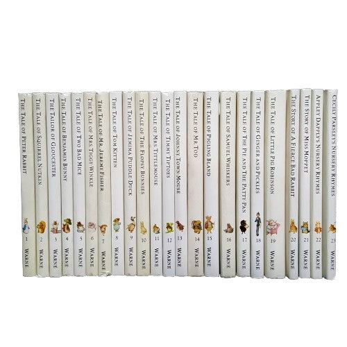 Beatrix Potter’s The Tale of Peter Rabbit Complete Set - WHITE DJ/BLUE COVERS