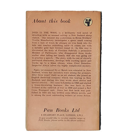 Died in the Wool by Ngaio Marsh - Pan, 1948