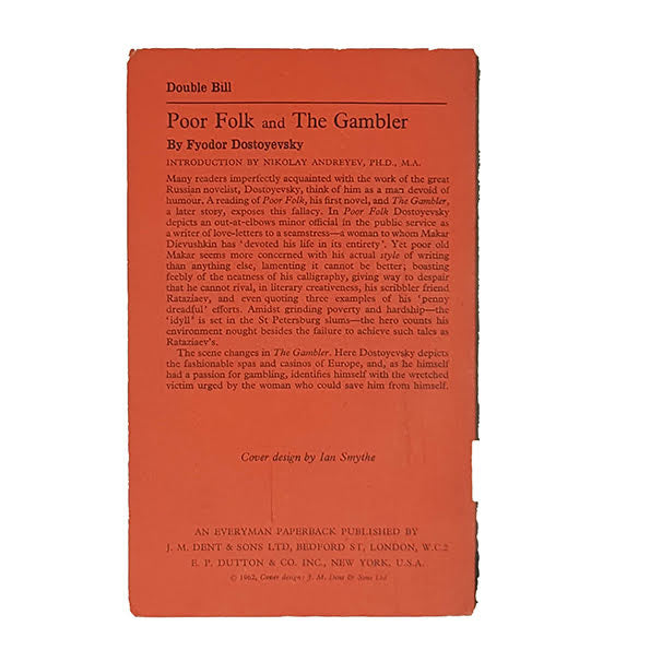 Dostoyevsky’s Poor Folk &amp; The Gambler - Everyman, 1962