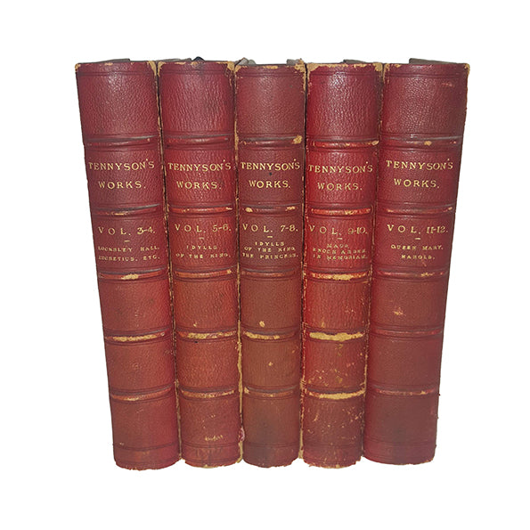 The Works of Alfred Lord Tennyson - Henry S. King, 1877 (5 Red Books)